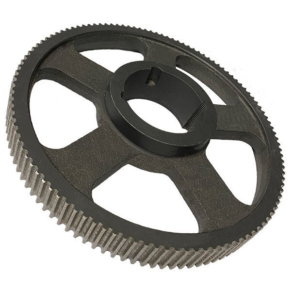 180-8MX21-3020, Timing Pulley, Cast Iron, Black Oxide